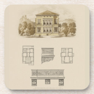 Posavasos Diseño de una finca con planes interiores