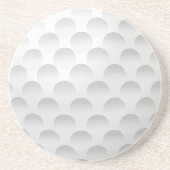 Posavasos Diseño de una pelota de golf blanca (Frente)