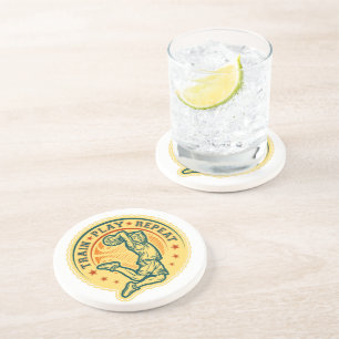 Posavasos Diseño de vintage de slam Dunk en baloncesto