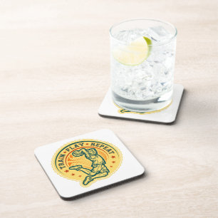 Posavasos Diseño de vintage de slam Dunk en baloncesto