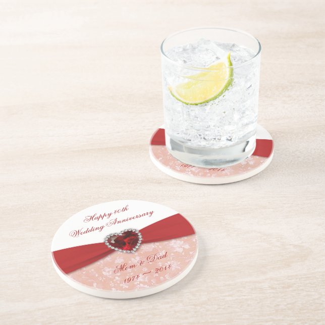 Posavasos Diseño del 40° Aniversario de la Damasco (Lado)