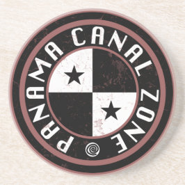 Posavasos Diseño del círculo de la zona del canal de Panamá