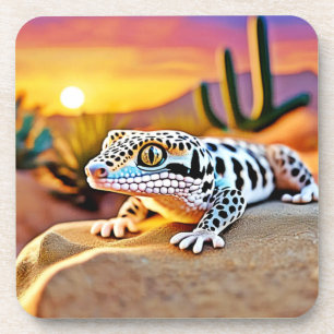 Posavasos Diseño del desierto de Leopard Gecko