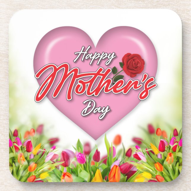 Posavasos Diseño del Día de la Madre con mucha elegancia (Frente)