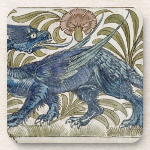 Posavasos Diseño del "dragón" para una teja (w/c en el