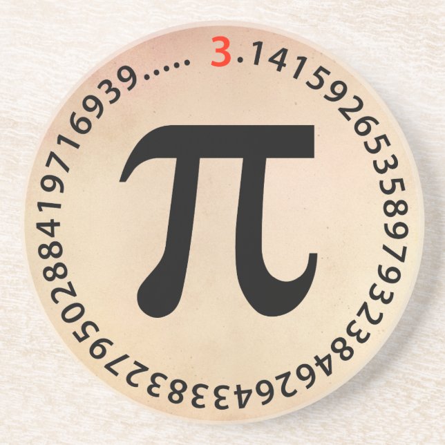 Posavasos Diseño del número del pi (Frente)