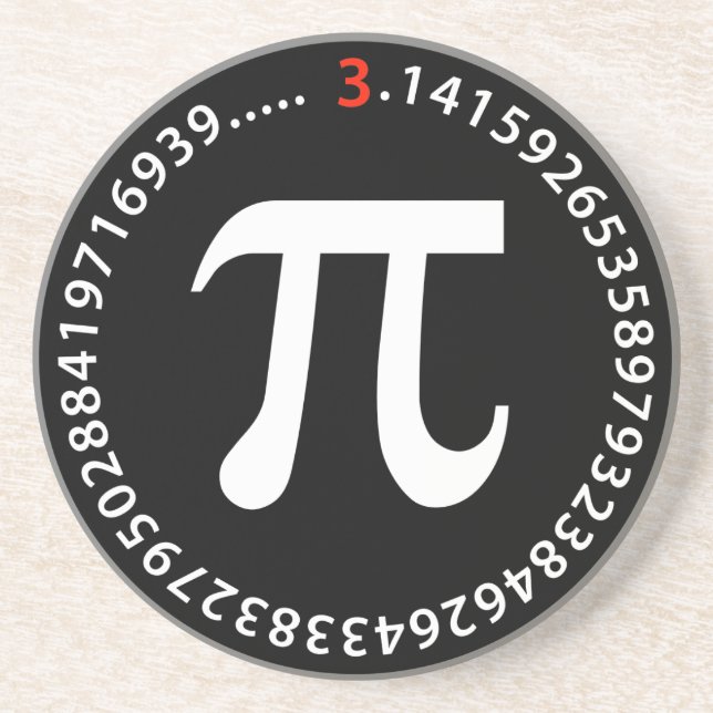 Posavasos Diseño del número del pi (Frente)