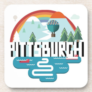 Posavasos Diseño del paisaje urbano de Pittsburgh,