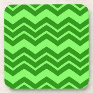 Posavasos Diseño del patrón de Chevron Zig Zag Green