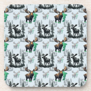 Posavasos Diseño del patrón de ciervos Elk Moose Antlers