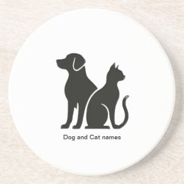 Posavasos Diseño del perro y del gato