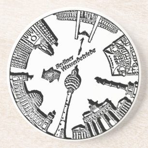 Posavasos Diseño del sello de Berlín Alemania de la cubier