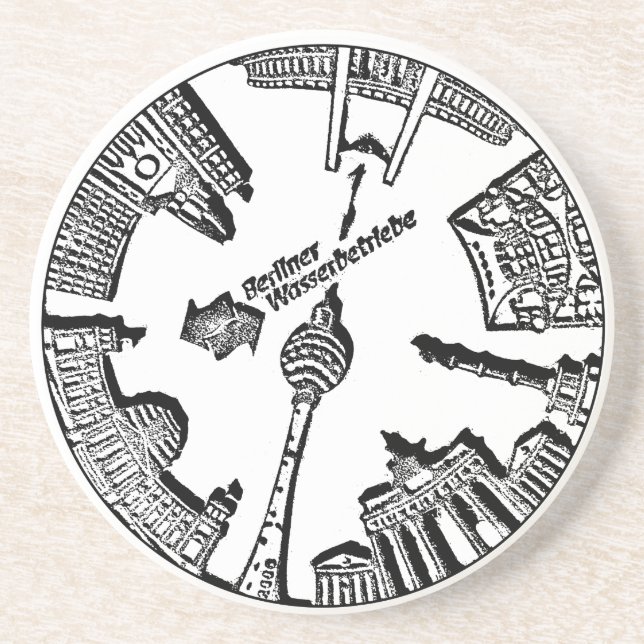 Posavasos Diseño del sello de Berlín Alemania de la cubierta (Frente)