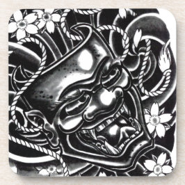 Posavasos Diseño del tatuaje de máscara de Hannya