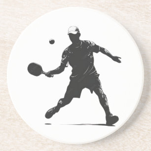 Posavasos Diseño deportivo de Silhouette para jugador de pel