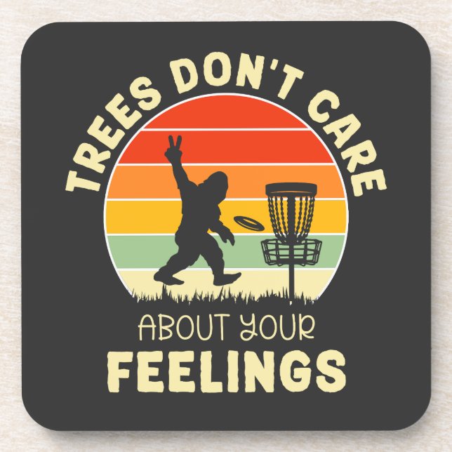Posavasos Diseño divertido de disco retro de golf | Frisbee  (Frente)