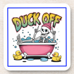 Posavasos Diseño Divertido de Esqueleto: Duck Off - 61161