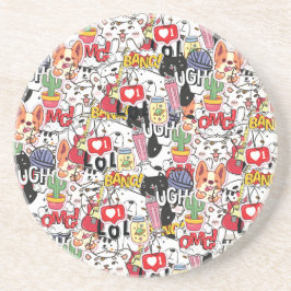 Posavasos diseño divertido de kawaii para mascotas - amante