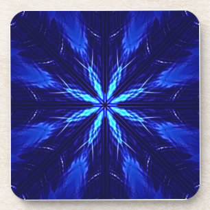 Posavasos Diseño estrella Ante azul