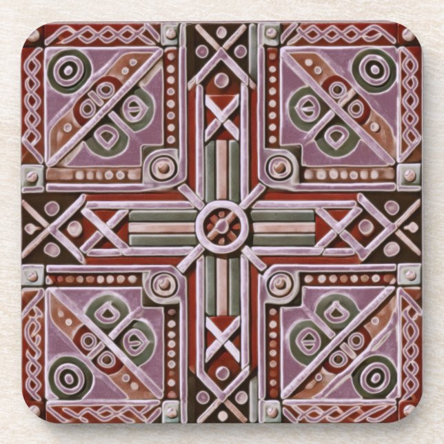 Posavasos Diseño etíope influye en la montaña de plástico du (Frente)