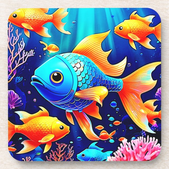 Posavasos Diseño Fantasy Fish Swim (Frente)