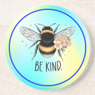 Posavasos Diseño Floral Amable Abeja Lindo Inspirador