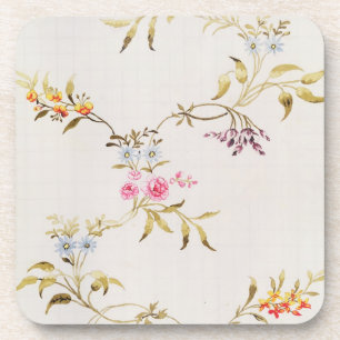 Posavasos Diseño floral de claveles y de rosas para una sed