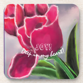 Posavasos Diseño floral de regalo, tipografía personalizada