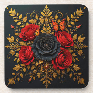 Posavasos Diseño floral elegante