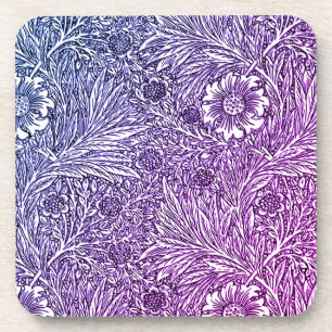 Posavasos Diseño floral intrincado en tonos morados y blanco