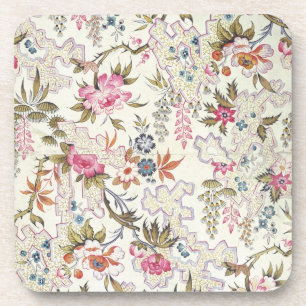 Posavasos Diseño floral para el material de seda con flujo