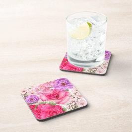 Posavasos Diseño Floral Personalizado