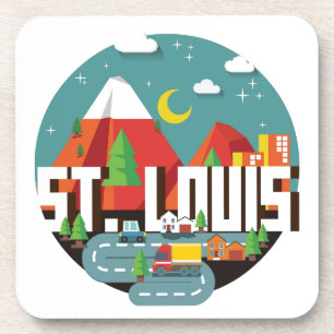 Posavasos Diseño geométrico de St. Louis, Missouri