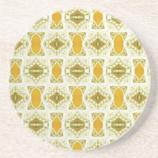 Posavasos Diseño geométrico dorado (Frente)