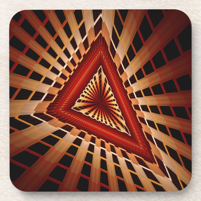 Posavasos Diseño gráfico fractal moderno de 3D Fantasy Netwo (Frente)