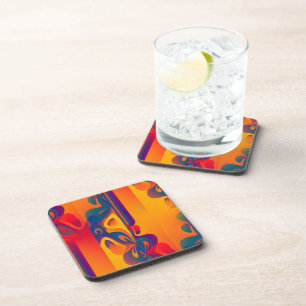 Posavasos Diseño gráfico impecable - I rojo amarillo