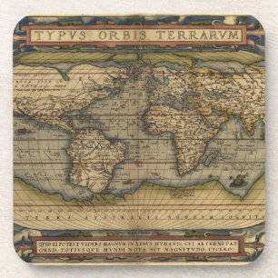 Posavasos Diseño histórico del Atlas de Mapas Mundiales Vi
