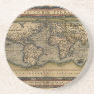 Posavasos Diseño histórico del Atlas de Mapas Mundiales Vi