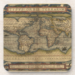 Posavasos Diseño histórico del Atlas del Mapa Mundial de la 