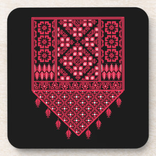 Posavasos Diseño impreso del bordado palestino Tatreez