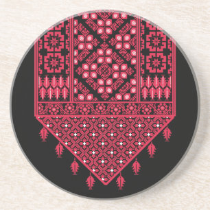 Posavasos Diseño impreso del bordado palestino Tatreez