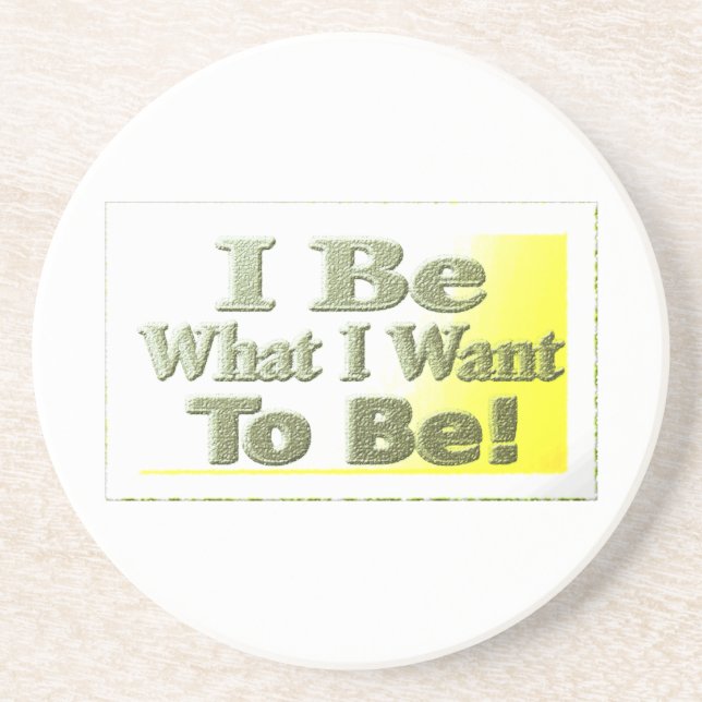 Posavasos Diseño lindo sobre "I Be" T-Shirt Cojín decorativo (Frente)