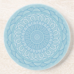 Posavasos Diseño moderno de boho azul y turquesa