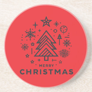 Posavasos Diseño navideño navideño minimalista