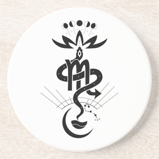 Posavasos Diseño original para impresión de serpientes 2025, (Frente)