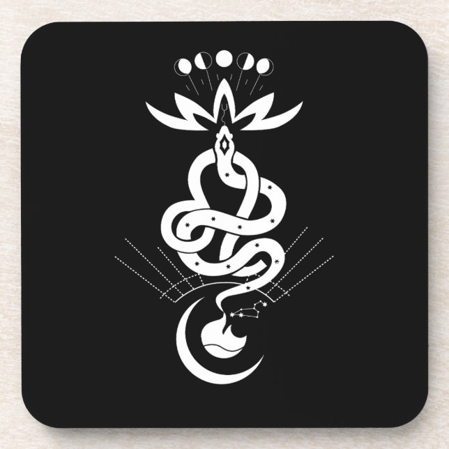 Posavasos Diseño original para impresión de serpientes 2025, (Frente)