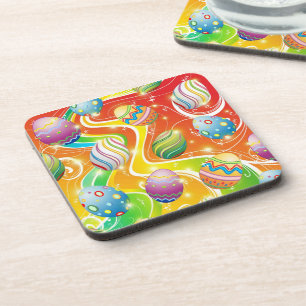 Posavasos Diseño ornamental de huevos de Pascua