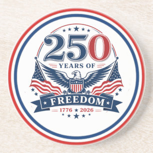 Posavasos Diseño Patriótico de Águila de USA 250 Años de Lib