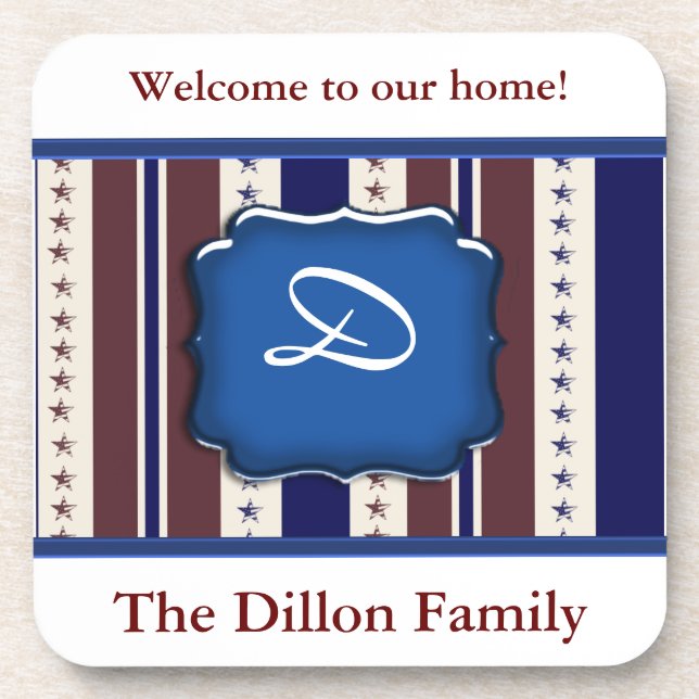 Posavasos Diseño patriótico personalizado (Frente)
