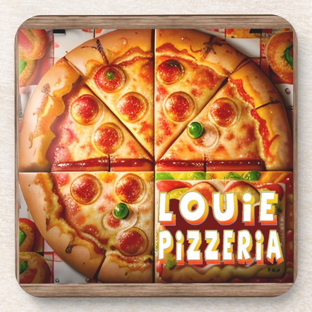 Posavasos Diseño Pizza Pizzeria (Frente)